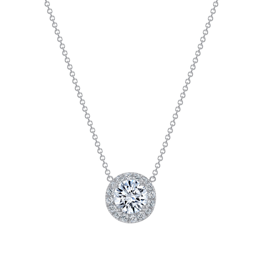 Amazon.com: Dancing Diamond In Rhythm Circle Halo Pendant Necklace 14k Rose  Gold (2 cttw) 18
