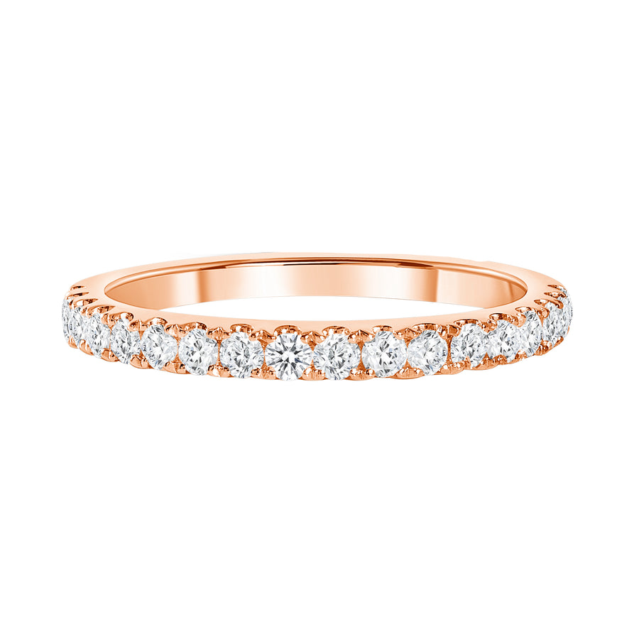 half eternity diamond band rose gold