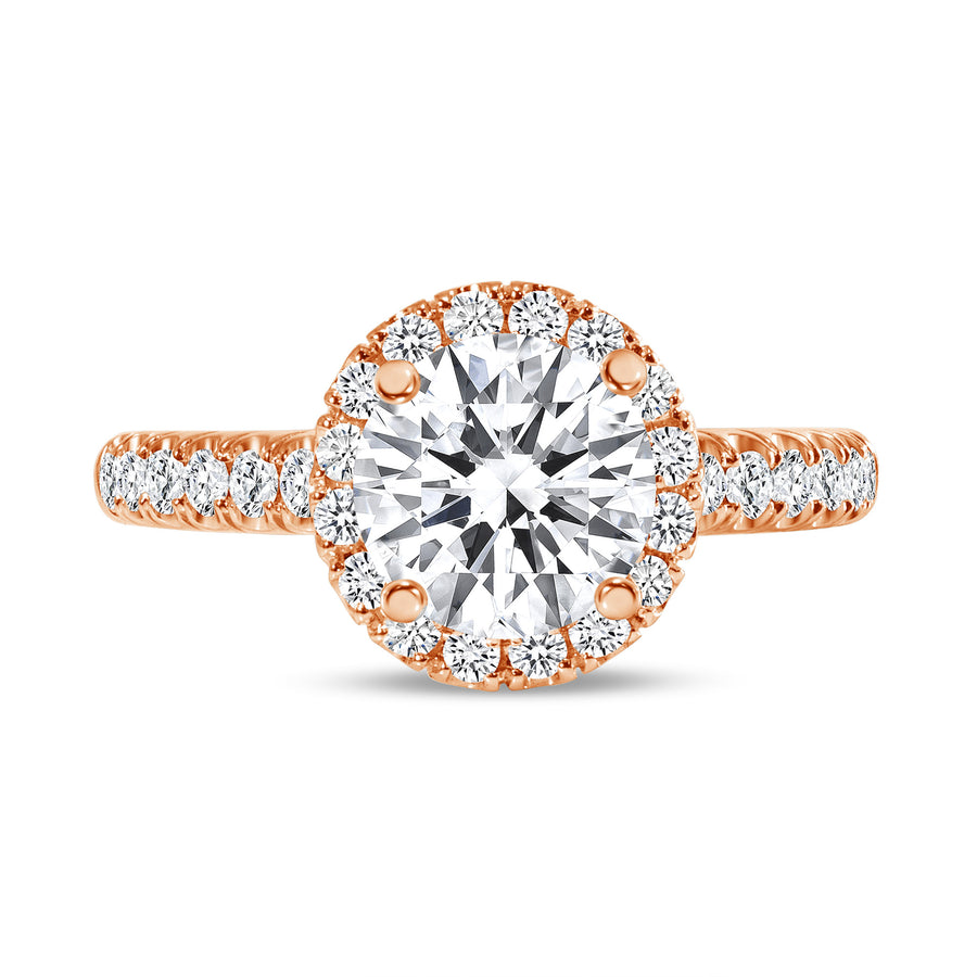 halo pave engagement ring