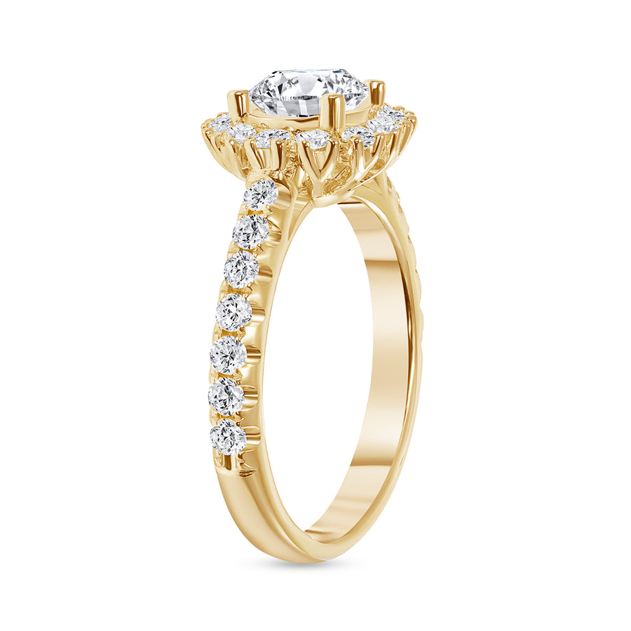 1 carat pave diamond ring