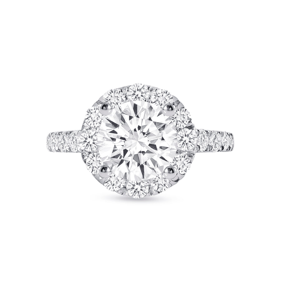 small halo engagement ring
