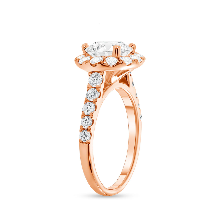 Small Halo Engagement Ring Small Round Halo Engagement Ring