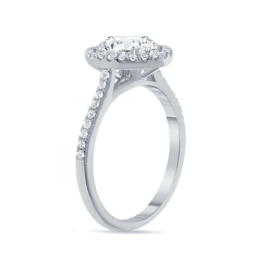 oval halo diamond engagement ring white gold