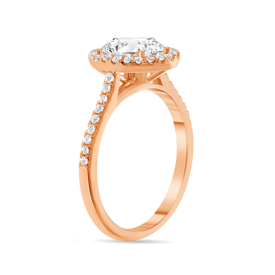 oval halo diamond engagement ring rose gold