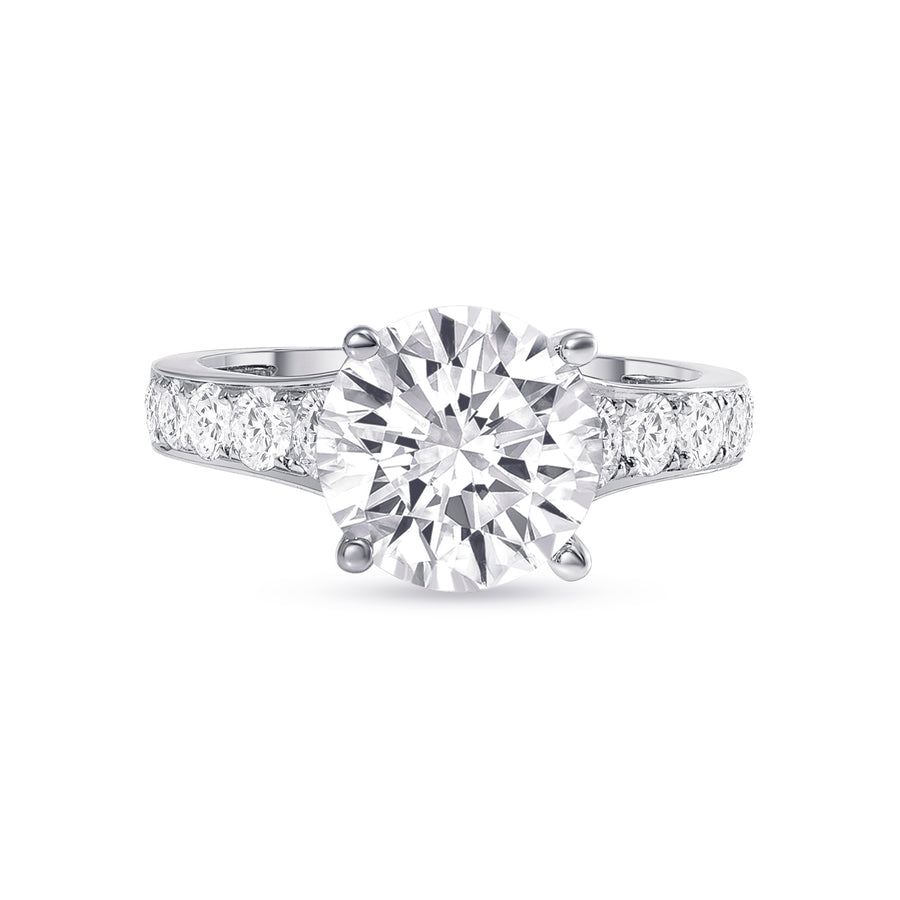 2.5 Carats Pave Diamond Engagement Ring
