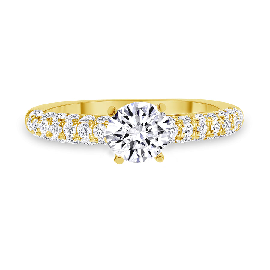 prong setting engagement ring gold