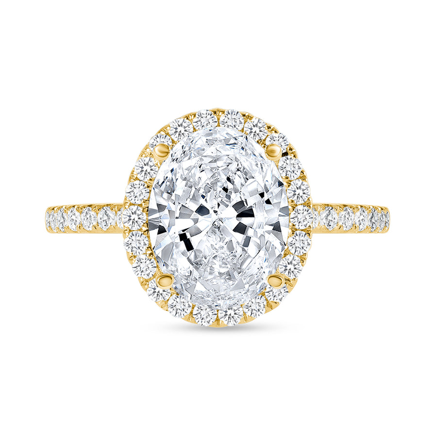 small halo engagement ring gold