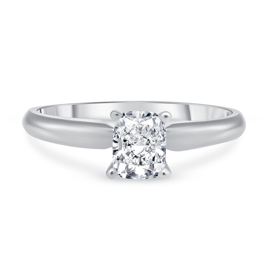 cushion cut diamond engagement ring white gold