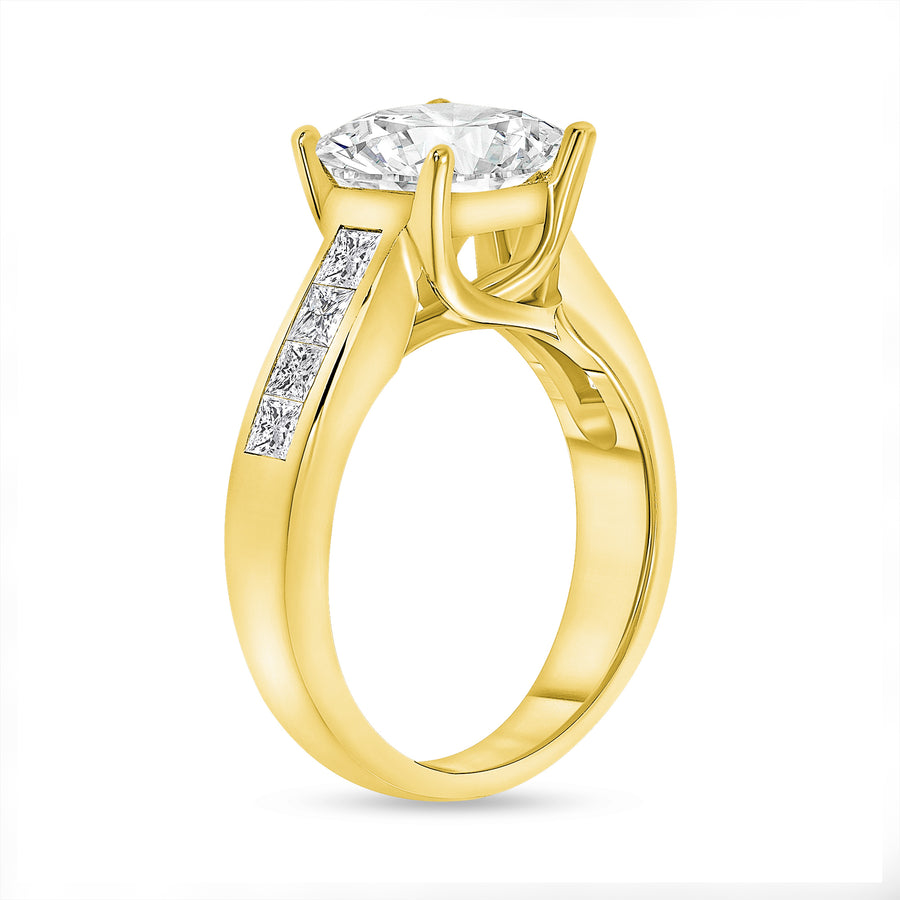 2ct princess cut diamond engagement ring gold