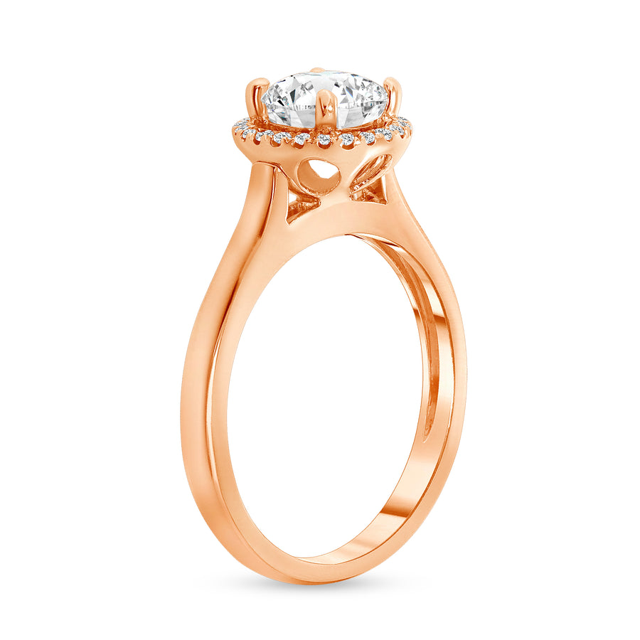 14k diamond ring rose gold