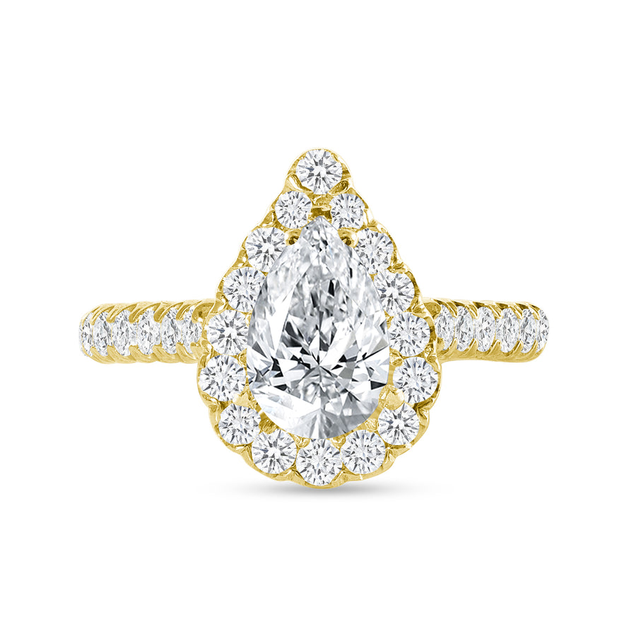 round diamond engagement ring gold