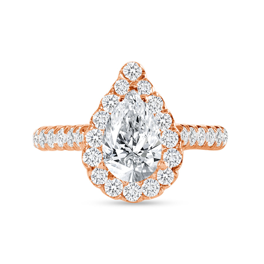 round diamond engagement ring rose gold