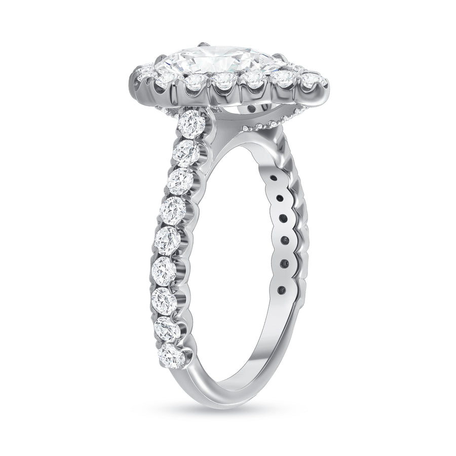 round diamond engagement ring white gold