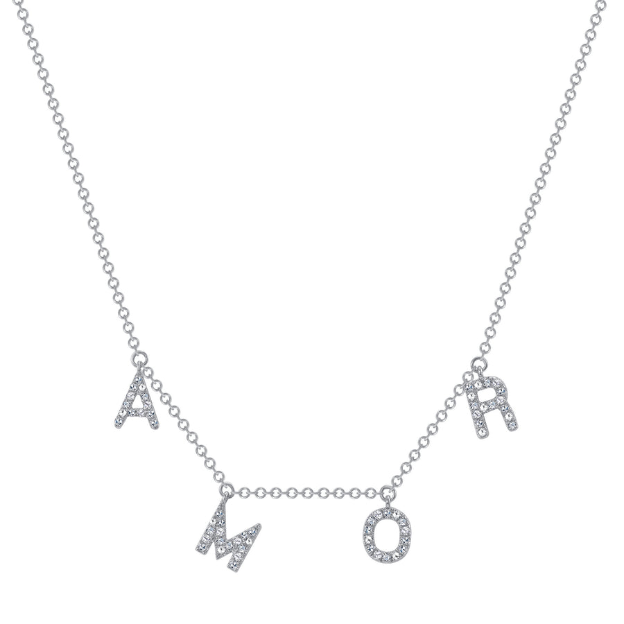 amor necklace white gold | Diamond Collection Inc