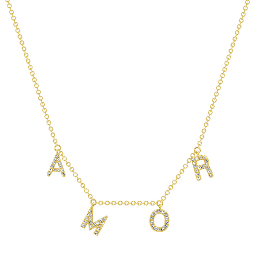 amor necklace gold | Diamond Collection Inc